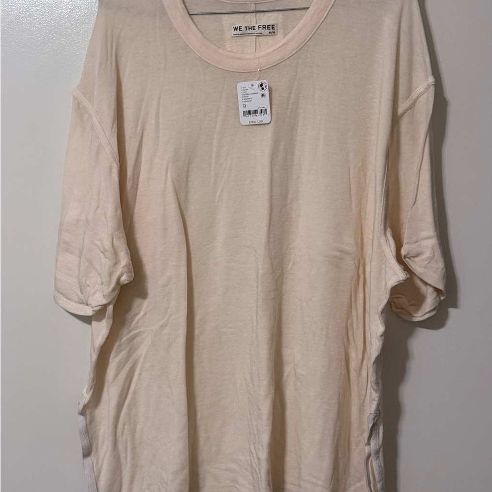 We The Free Pale Cream Relaxed Short Sleeve Tee
